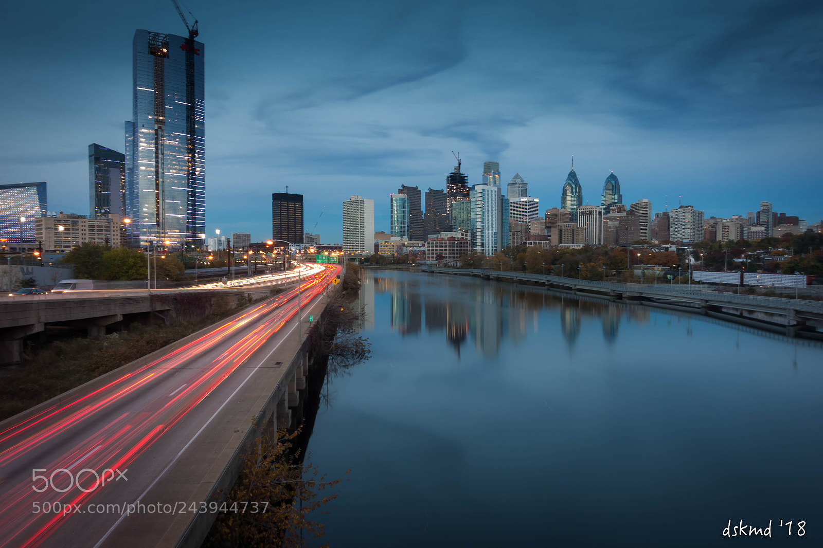 Sony Cyber-shot DSC-RX100 III sample photo. Philadelphia blue hour photography