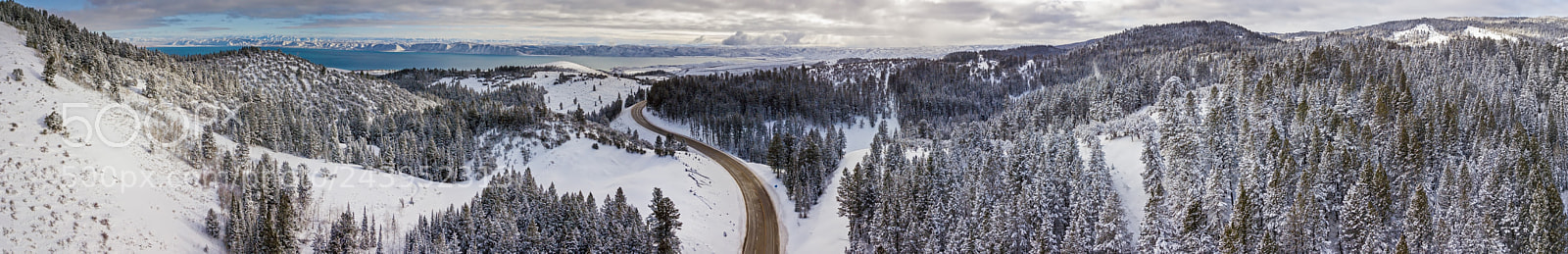 DJI FC220 sample photo. Bear lake in winter photography