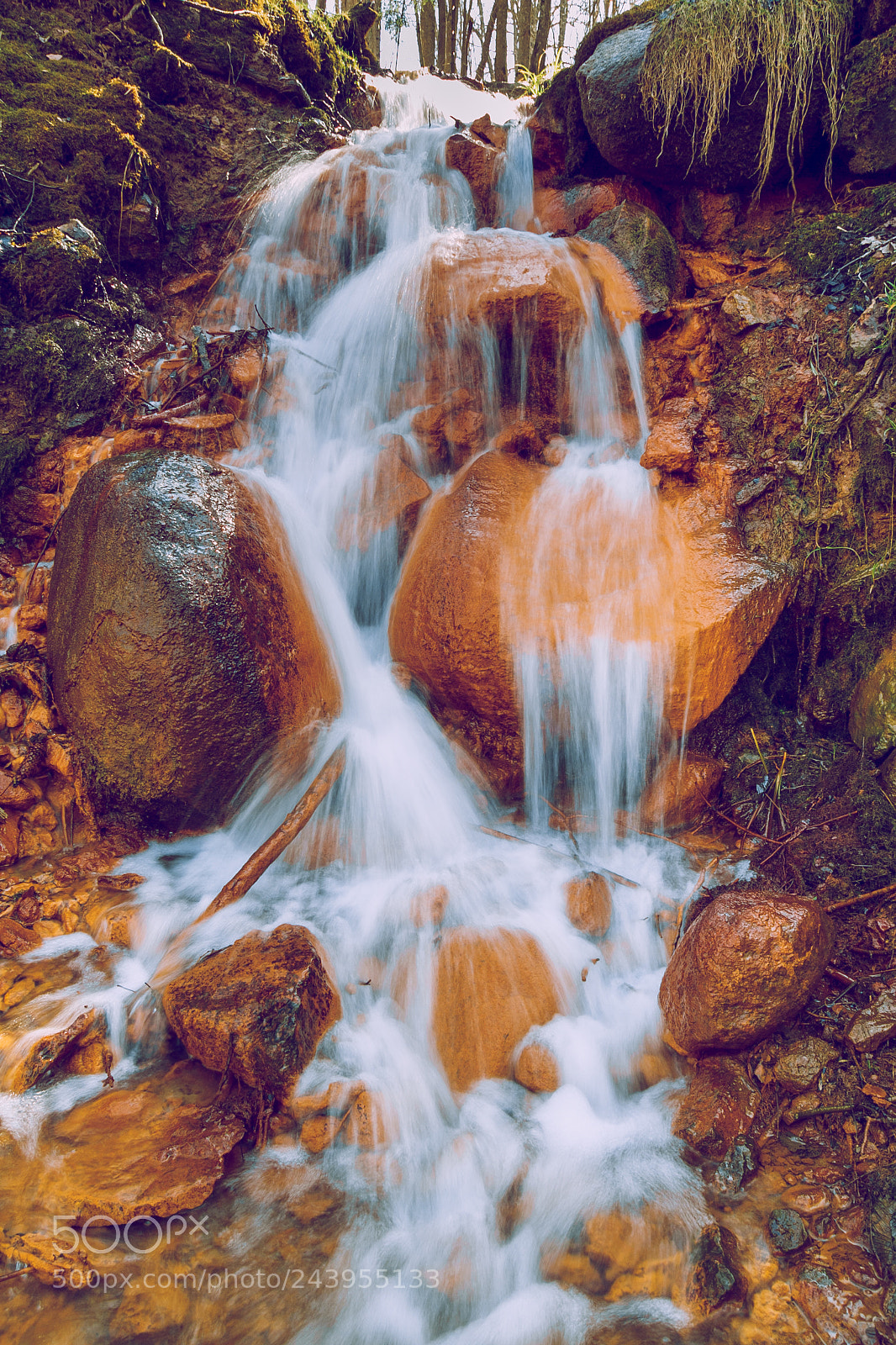 Canon EOS 7D sample photo. Red rocks waterfall in photography