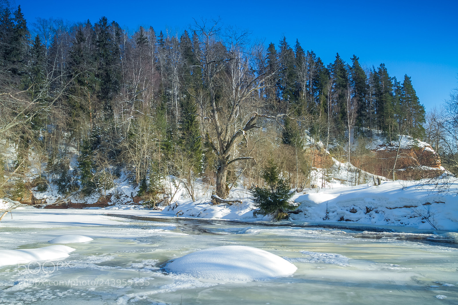 Canon EOS 7D sample photo. River amta, winter, red photography