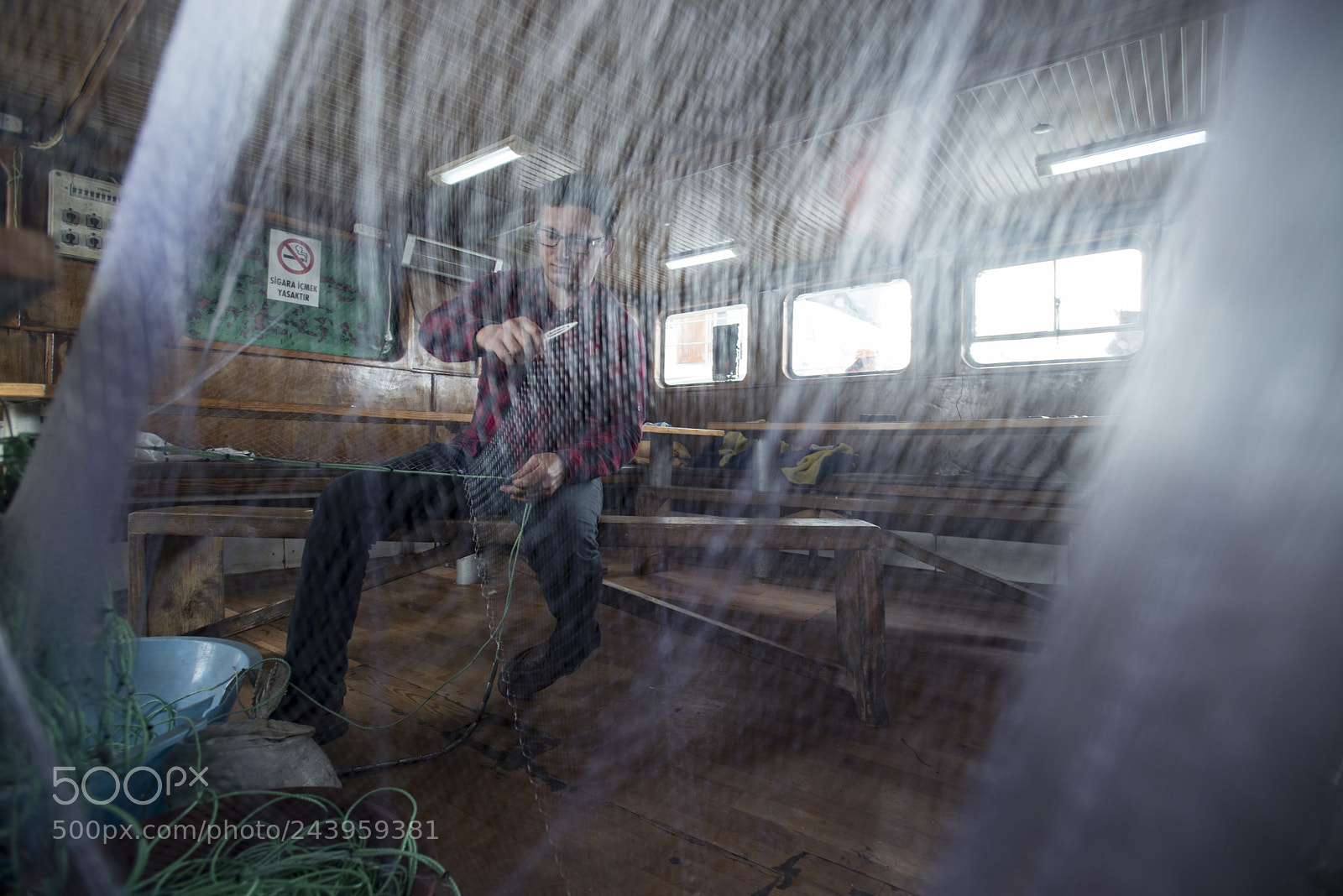 Nikon D800E sample photo. Fishermen that is repairing photography