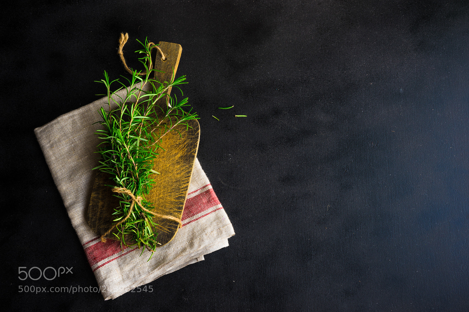 Sony a7 sample photo. Rosemary spice on dark photography