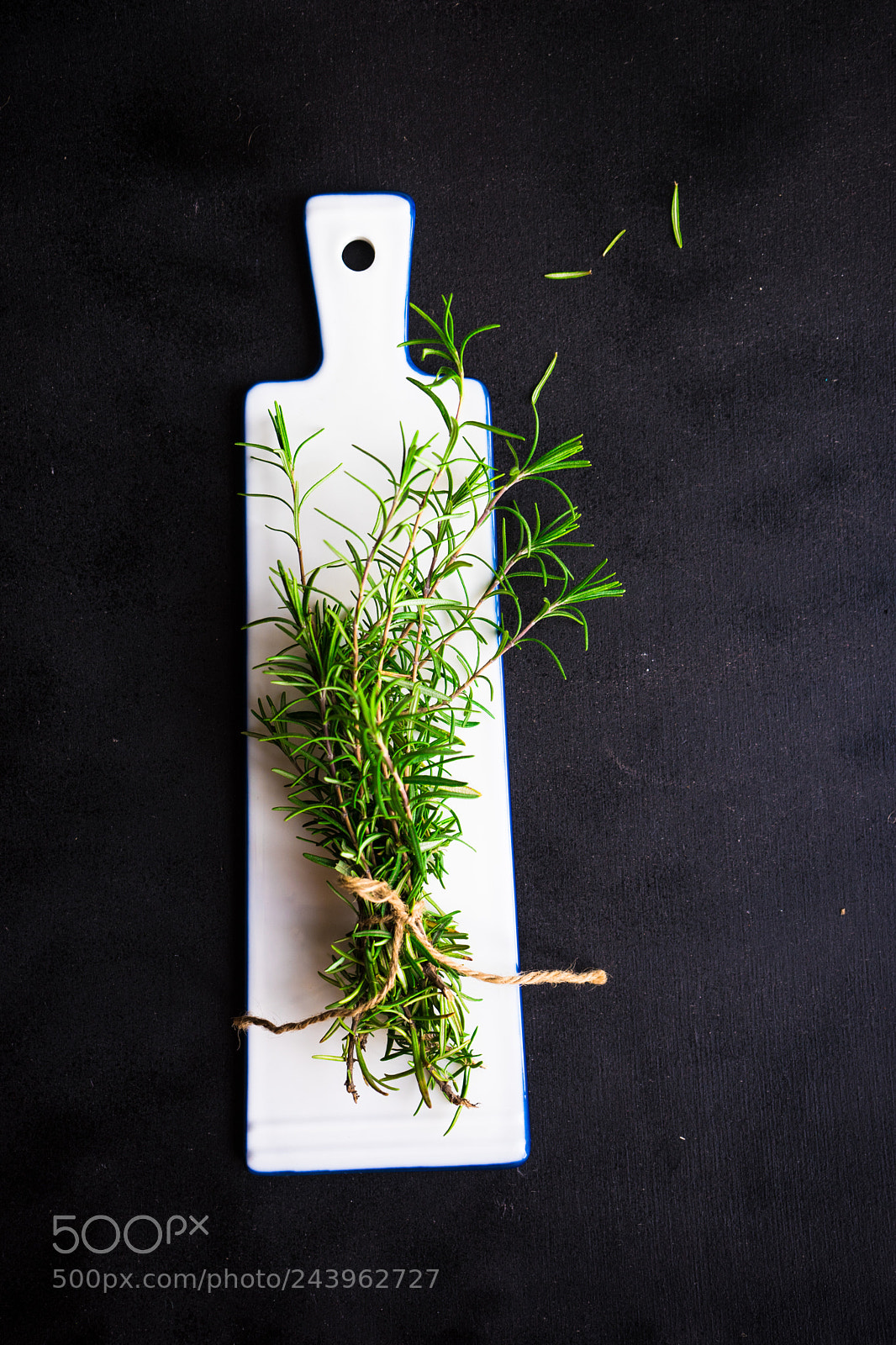 Sony a7 sample photo. Rosemary spice on dark photography