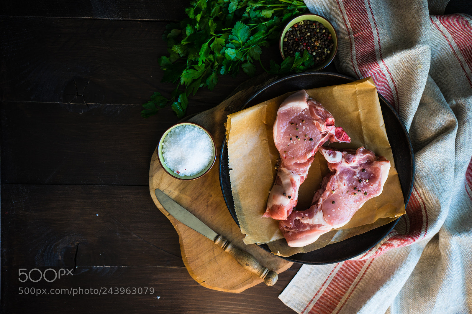 Sony a7 sample photo. Raw pork meat photography