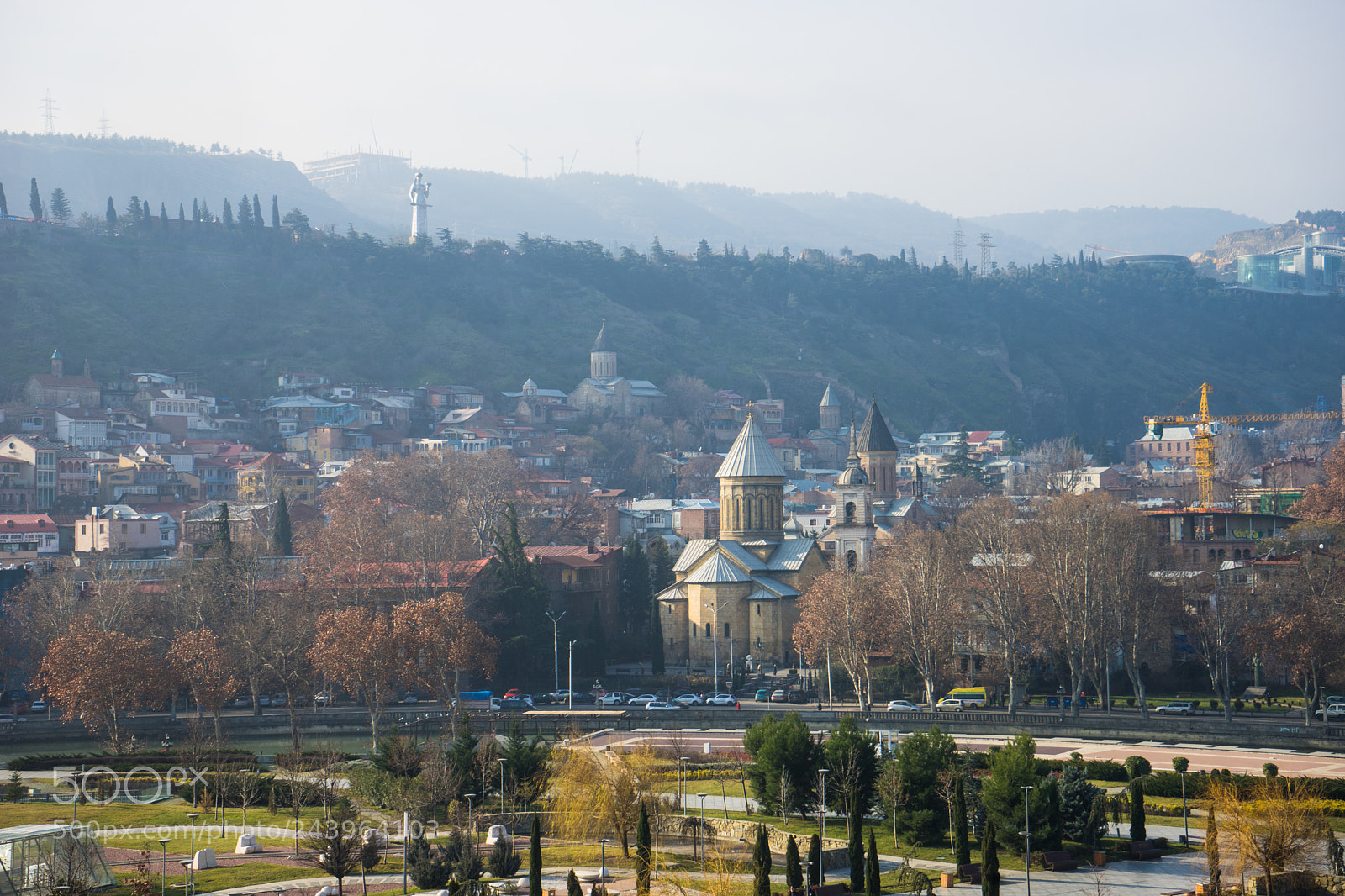Sony a7 sample photo. Tbilisi's downtown in winter photography