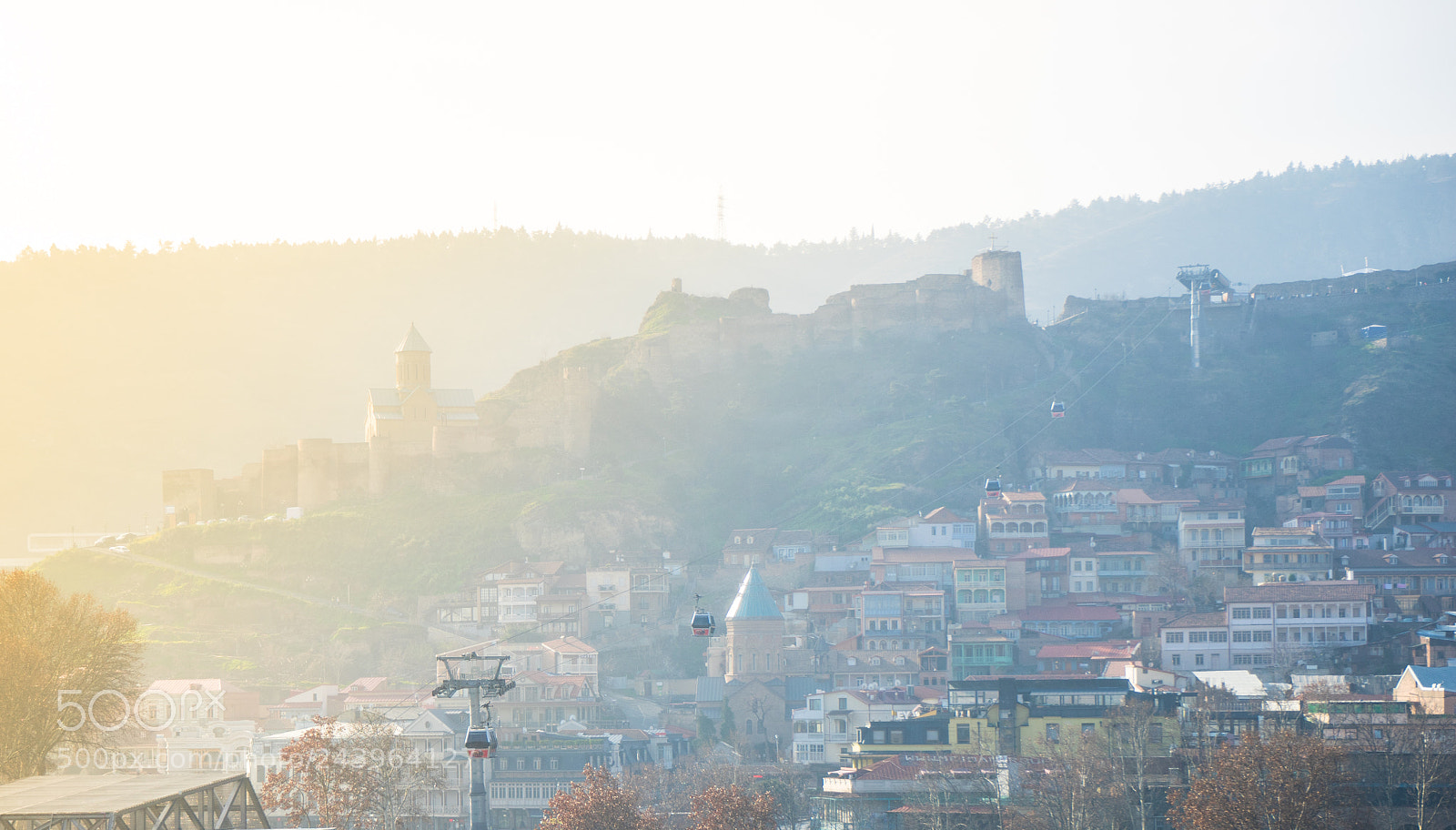 Sony a7 sample photo. Tbilisi's downtown in winter photography