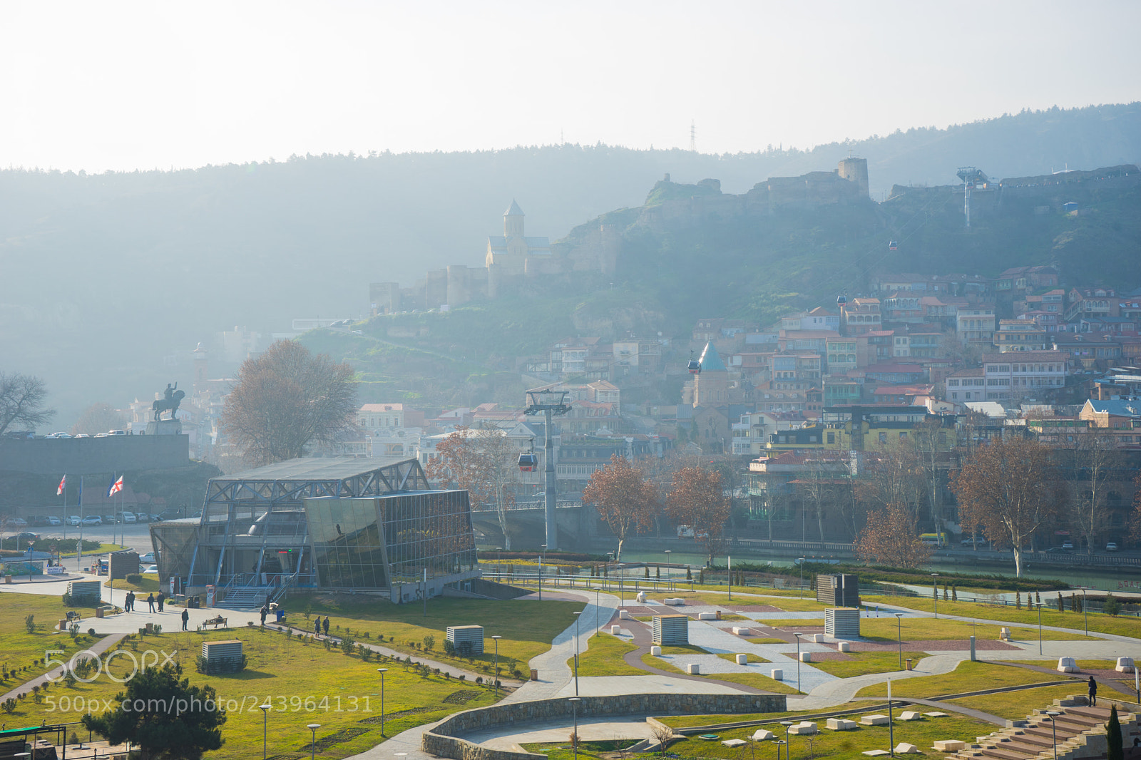 Sony a7 sample photo. Tbilisi's downtown in winter photography