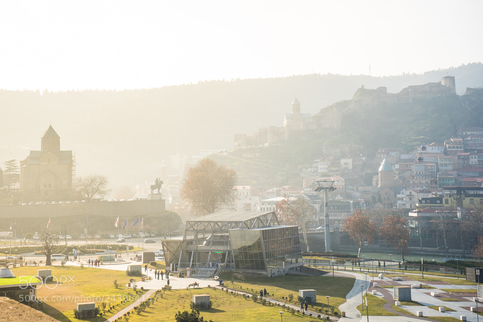 Sony a7 sample photo. Tbilisi's downtown in winter photography
