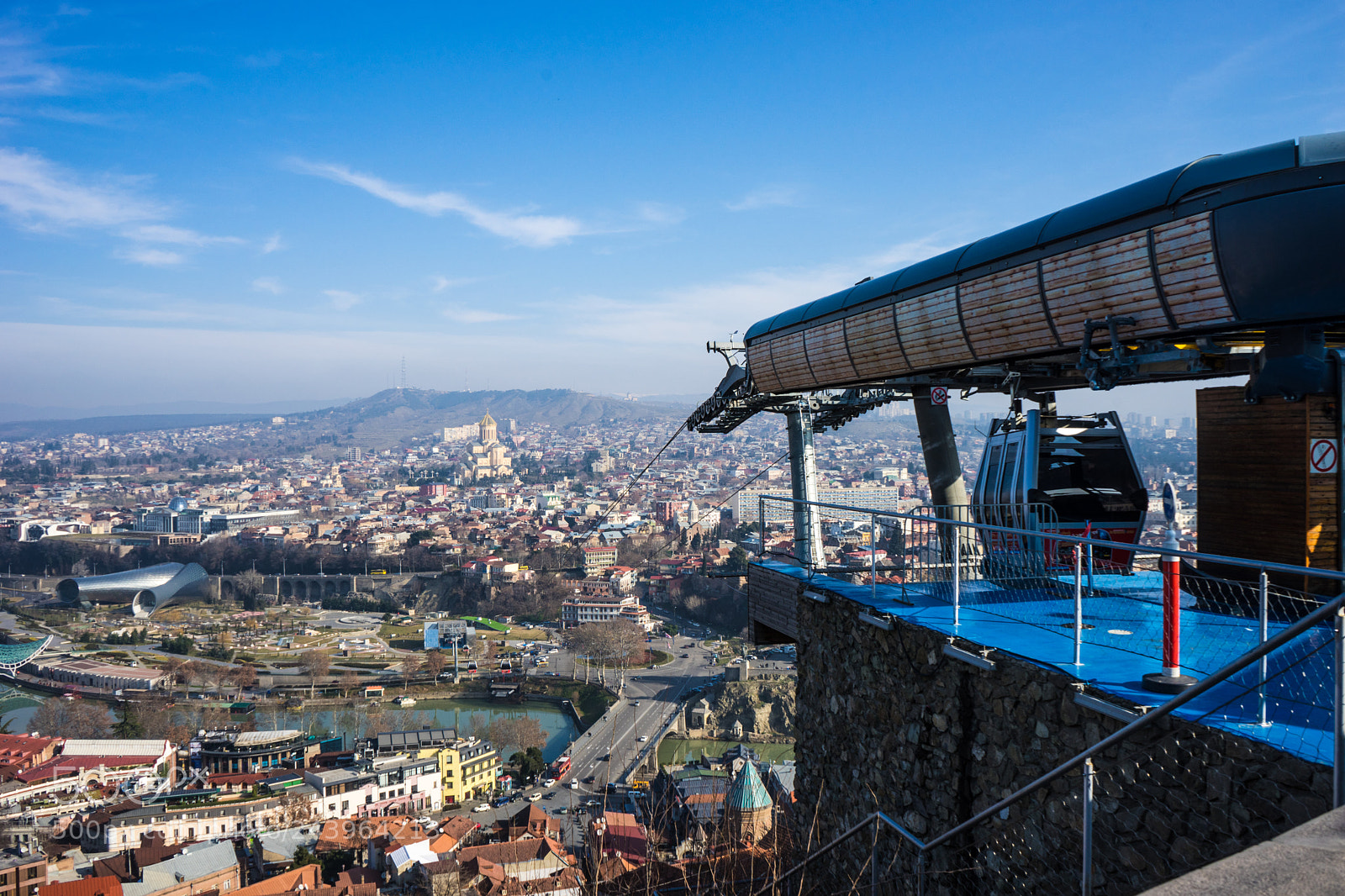 Sony a7 sample photo. Tbilisi's downtown in winter photography