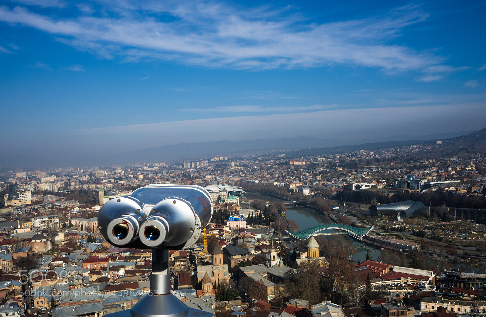Sony a7 sample photo. Tbilisi's downtown in winter photography