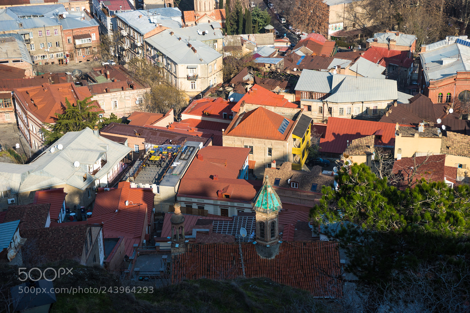 Sony a7 sample photo. Tbilisi's downtown in winter photography