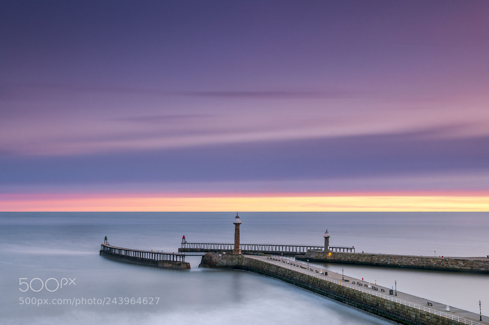 Nikon D300S sample photo. Whitby pier sunrise photography