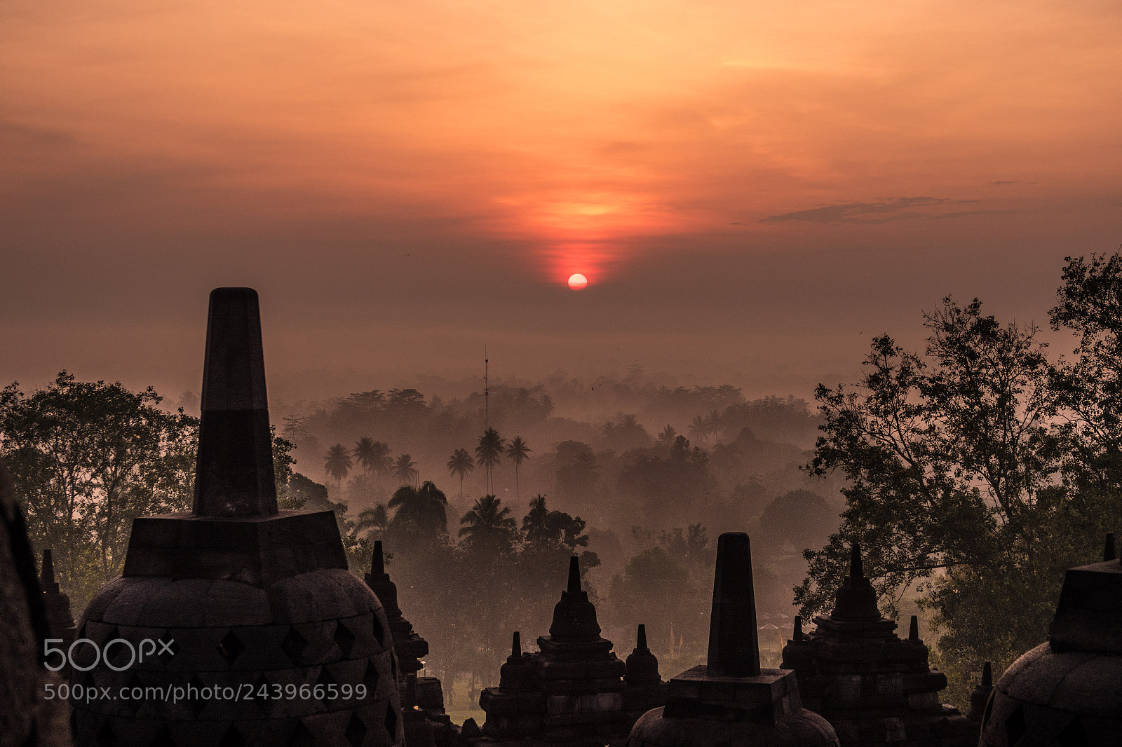 Canon PowerShot G7 X sample photo. Bloody sun at borobudur photography