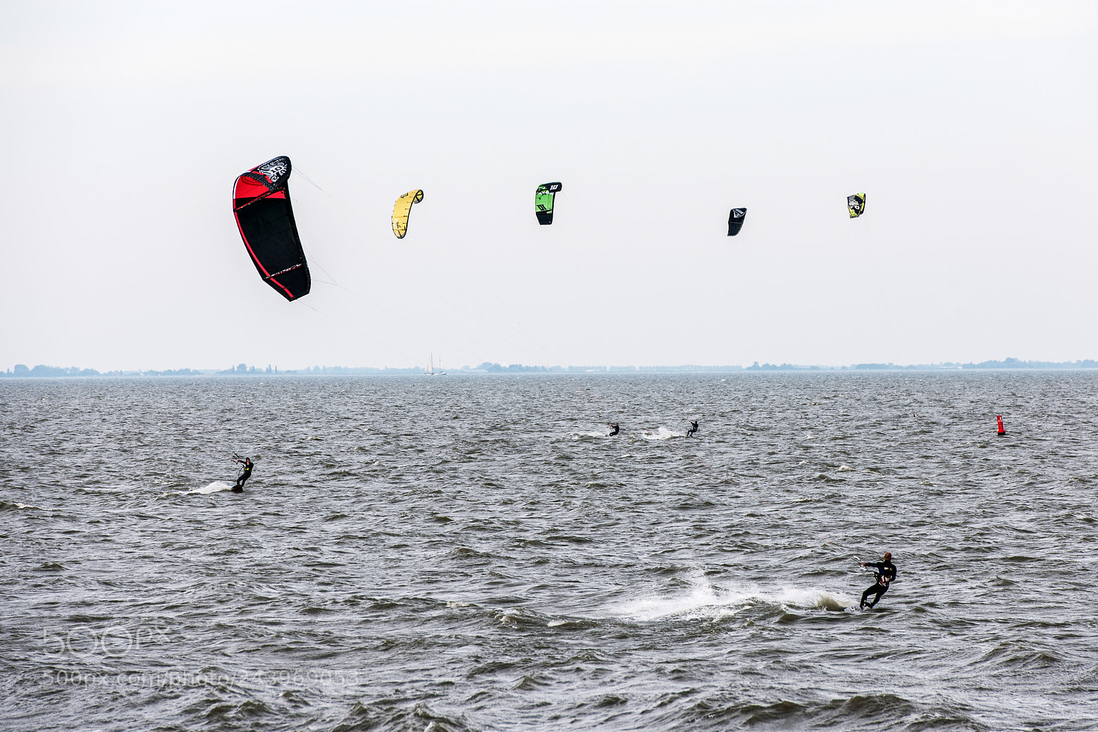Nikon D3X sample photo. Kitesurfer photography