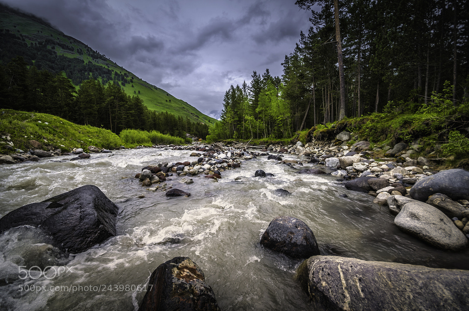 Pentax K-r sample photo. Mountain river. photography