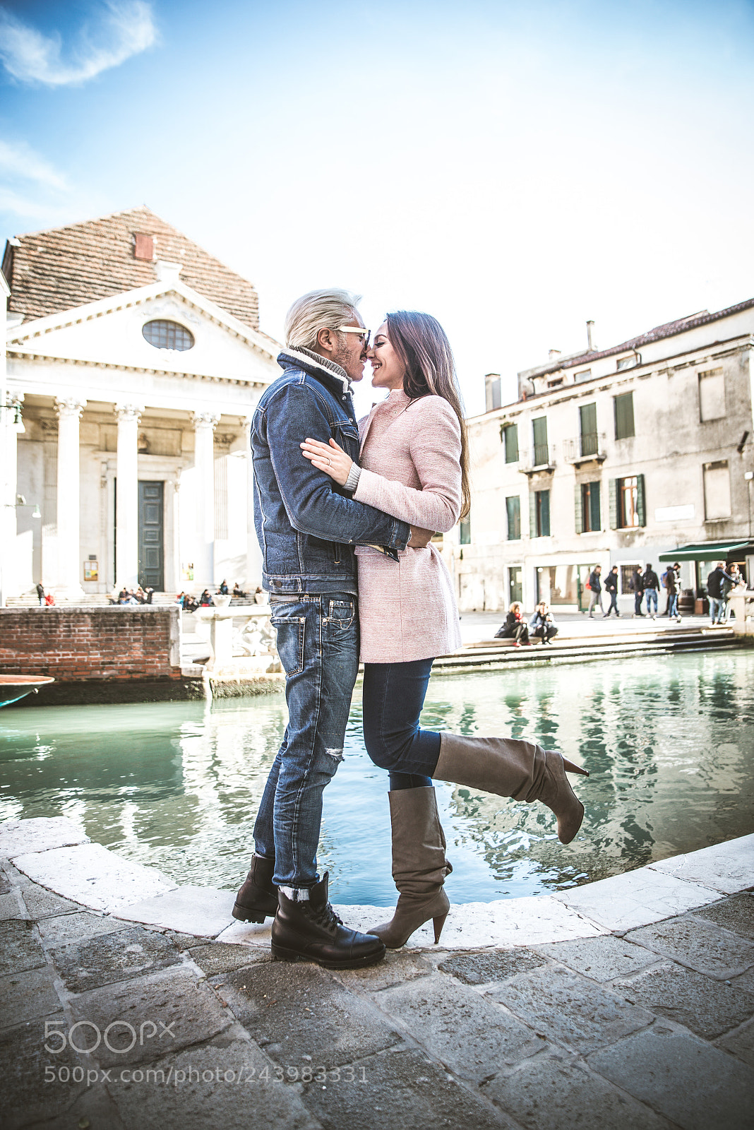 Nikon D610 sample photo. Couple in venice photography