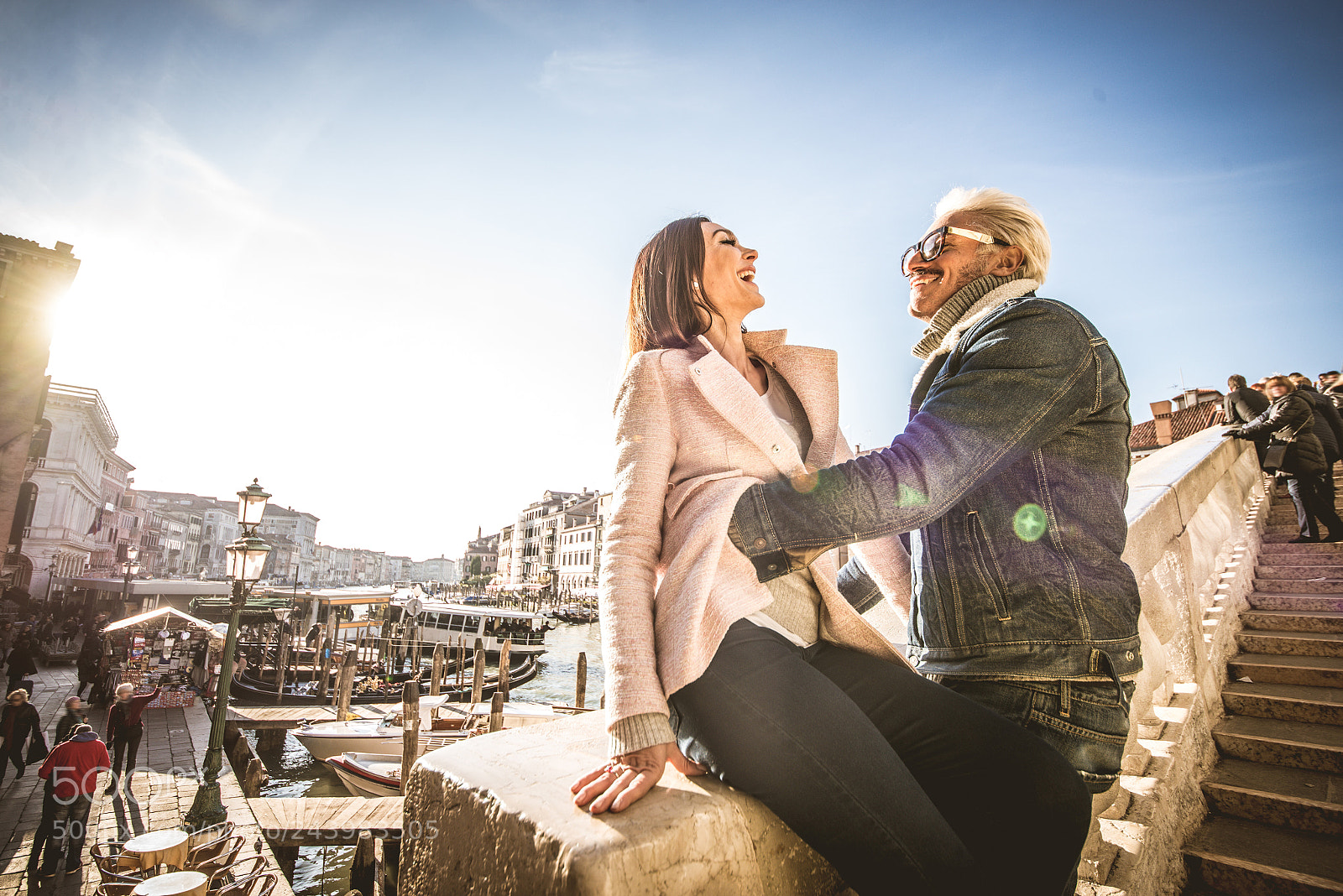 Nikon D610 sample photo. Couple in venice photography