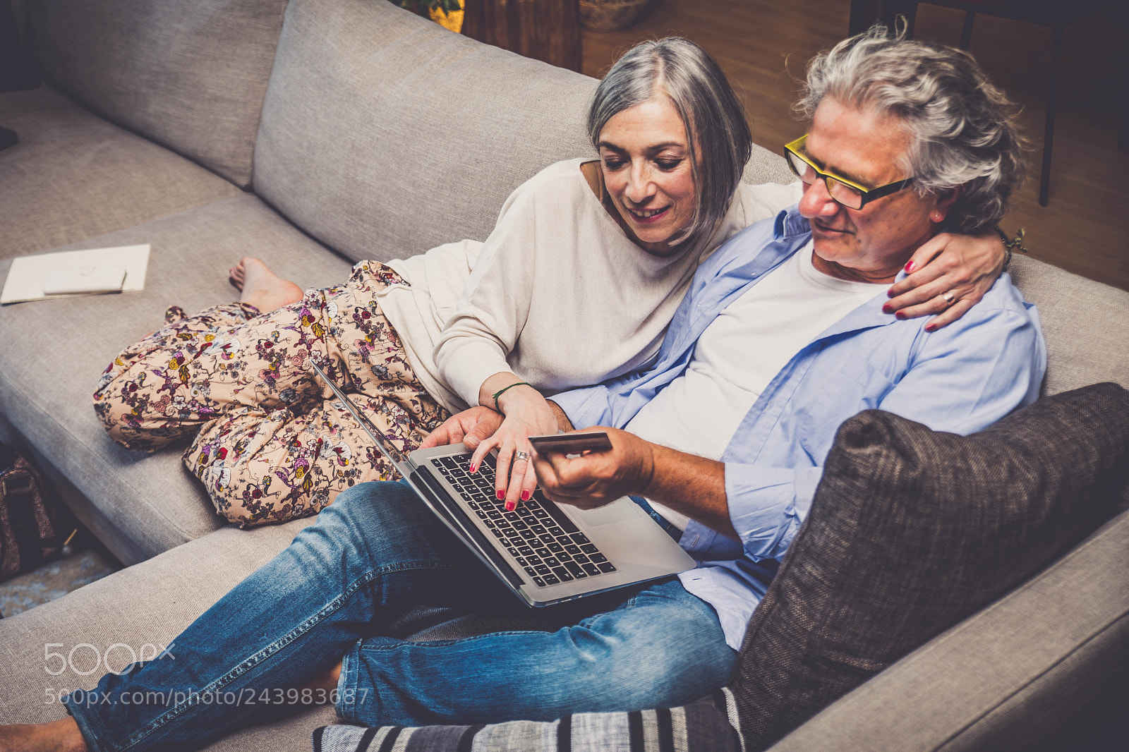 Nikon D610 sample photo. Senior couple shopping online photography
