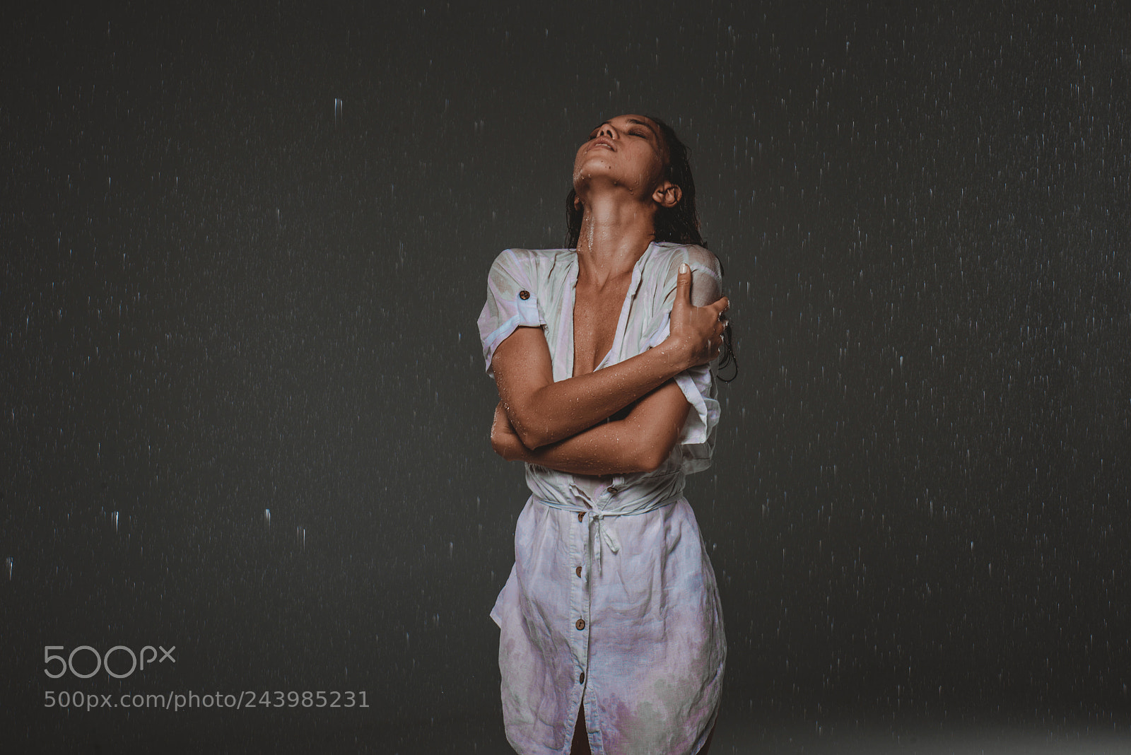 Nikon D610 sample photo. Woman under the rain photography