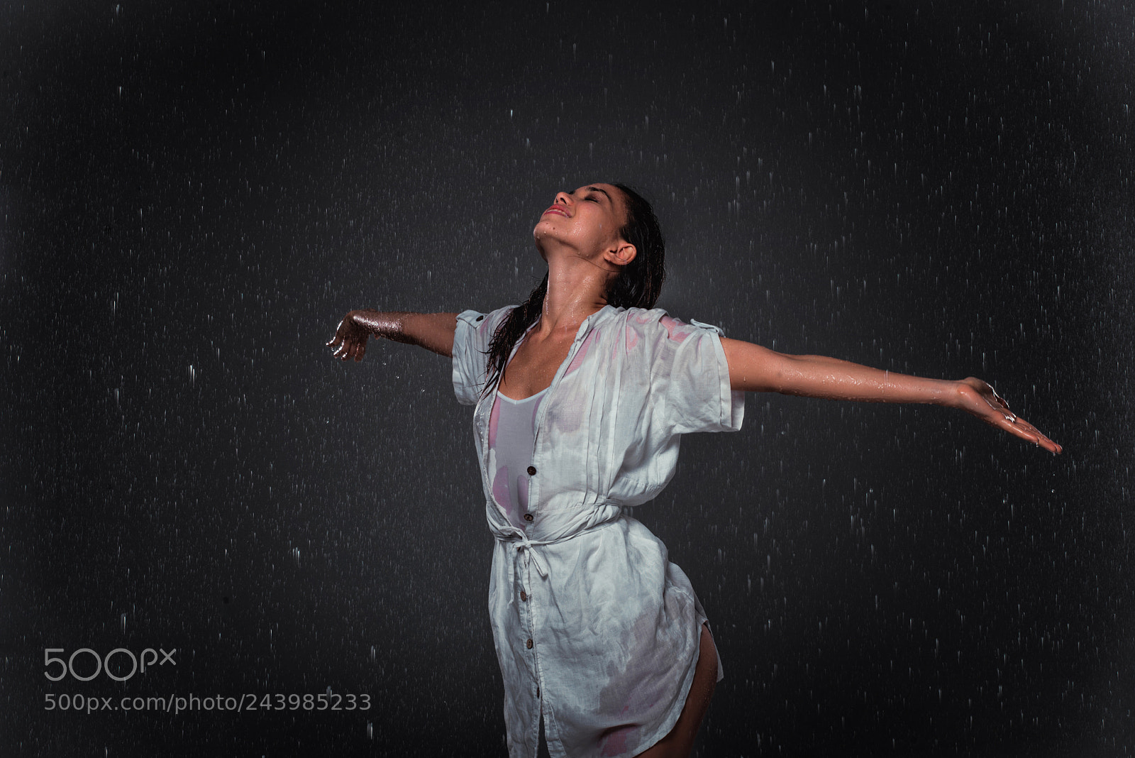 Nikon D610 sample photo. Woman under the rain photography