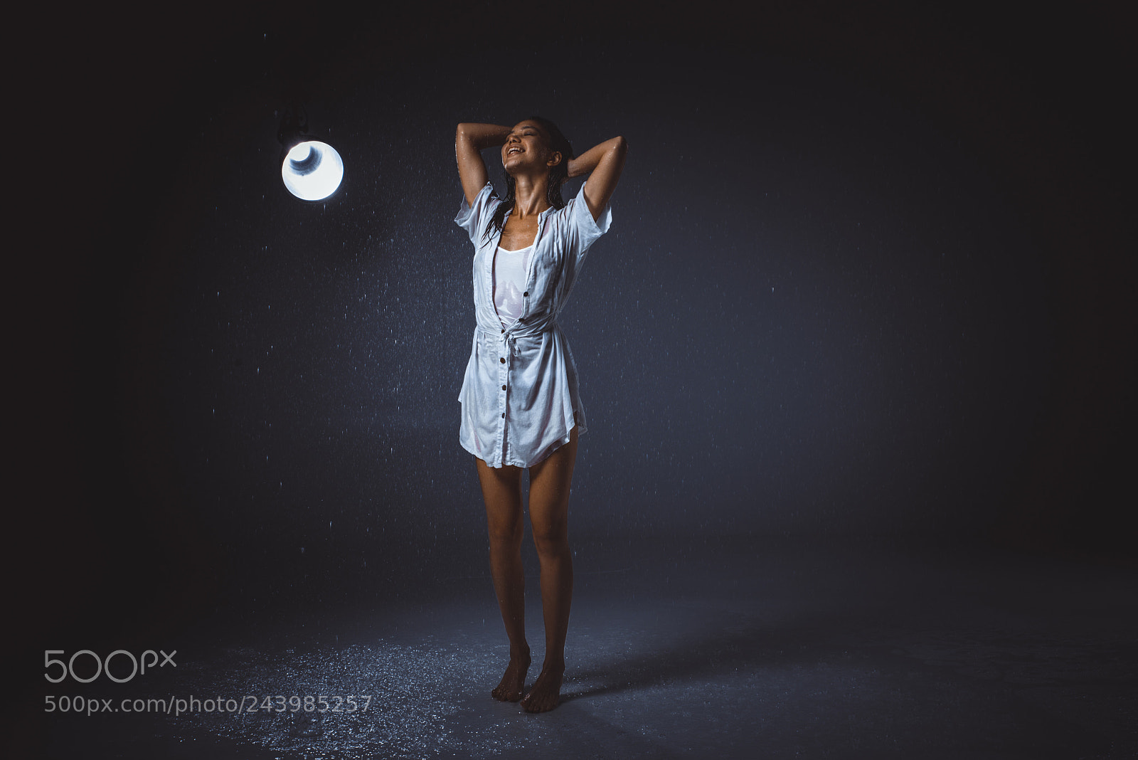 Nikon D610 sample photo. Woman under the rain photography