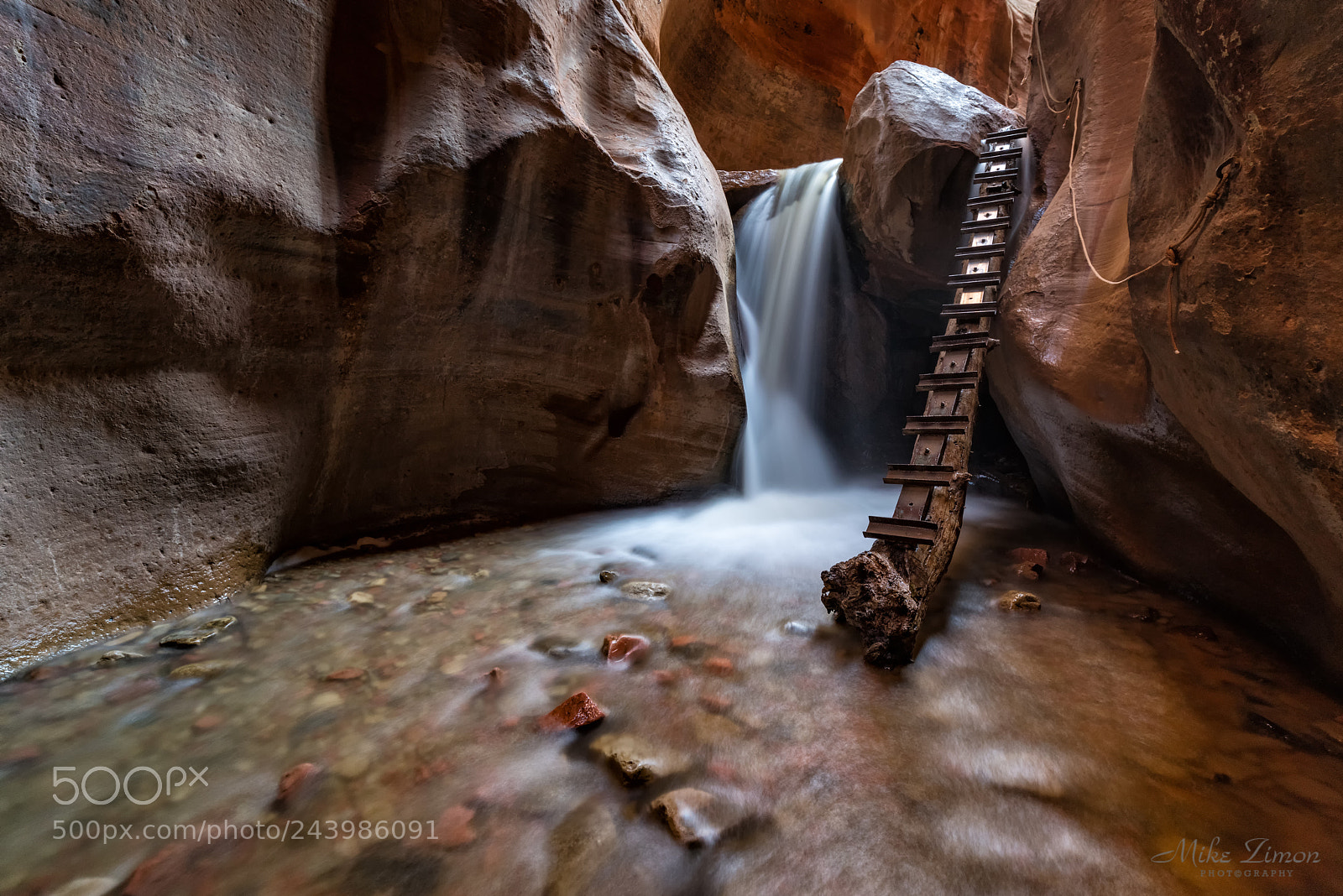 Pentax K-1 sample photo. Kanarra creek falls photography
