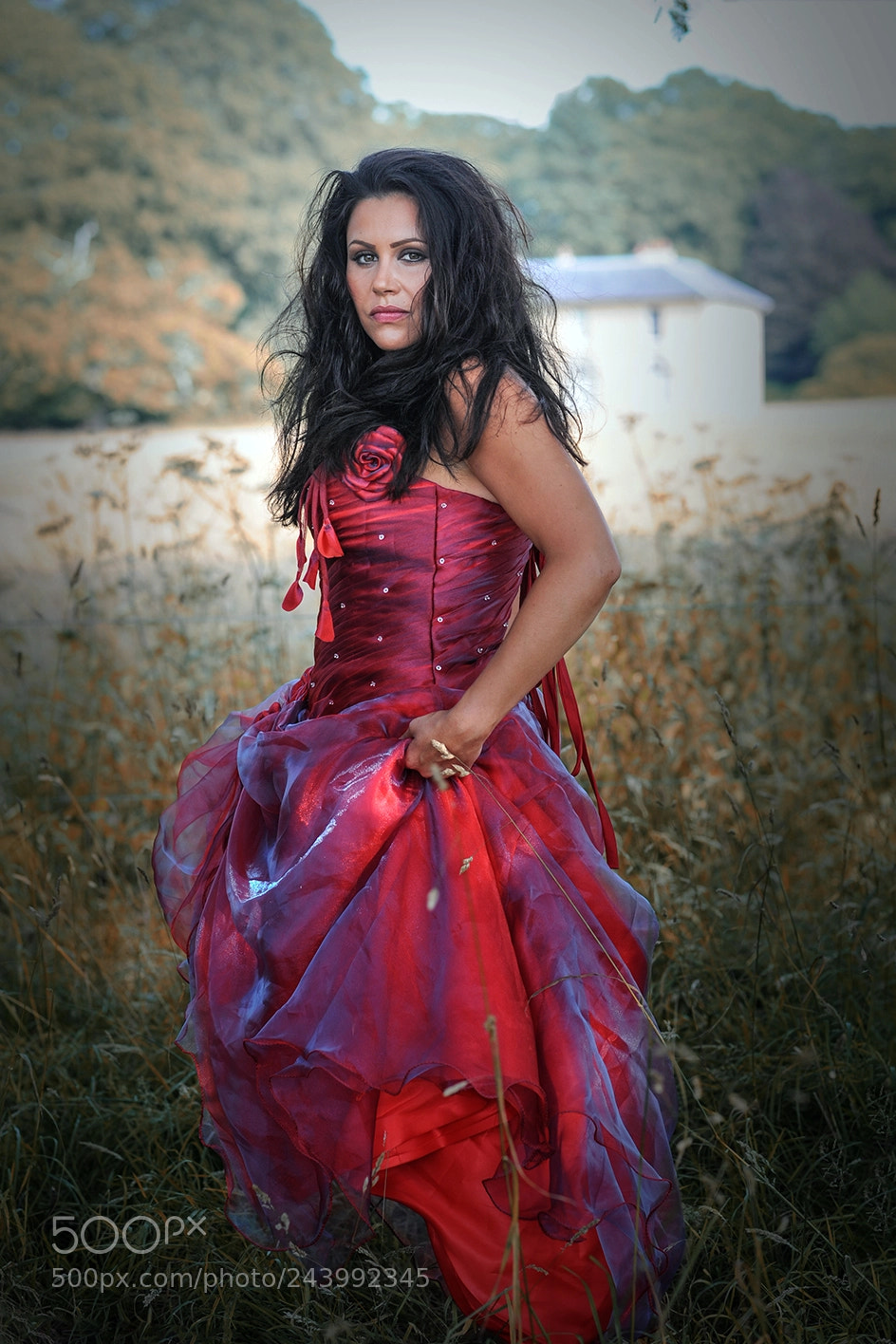 Nikon D3 sample photo. Lady in red photography