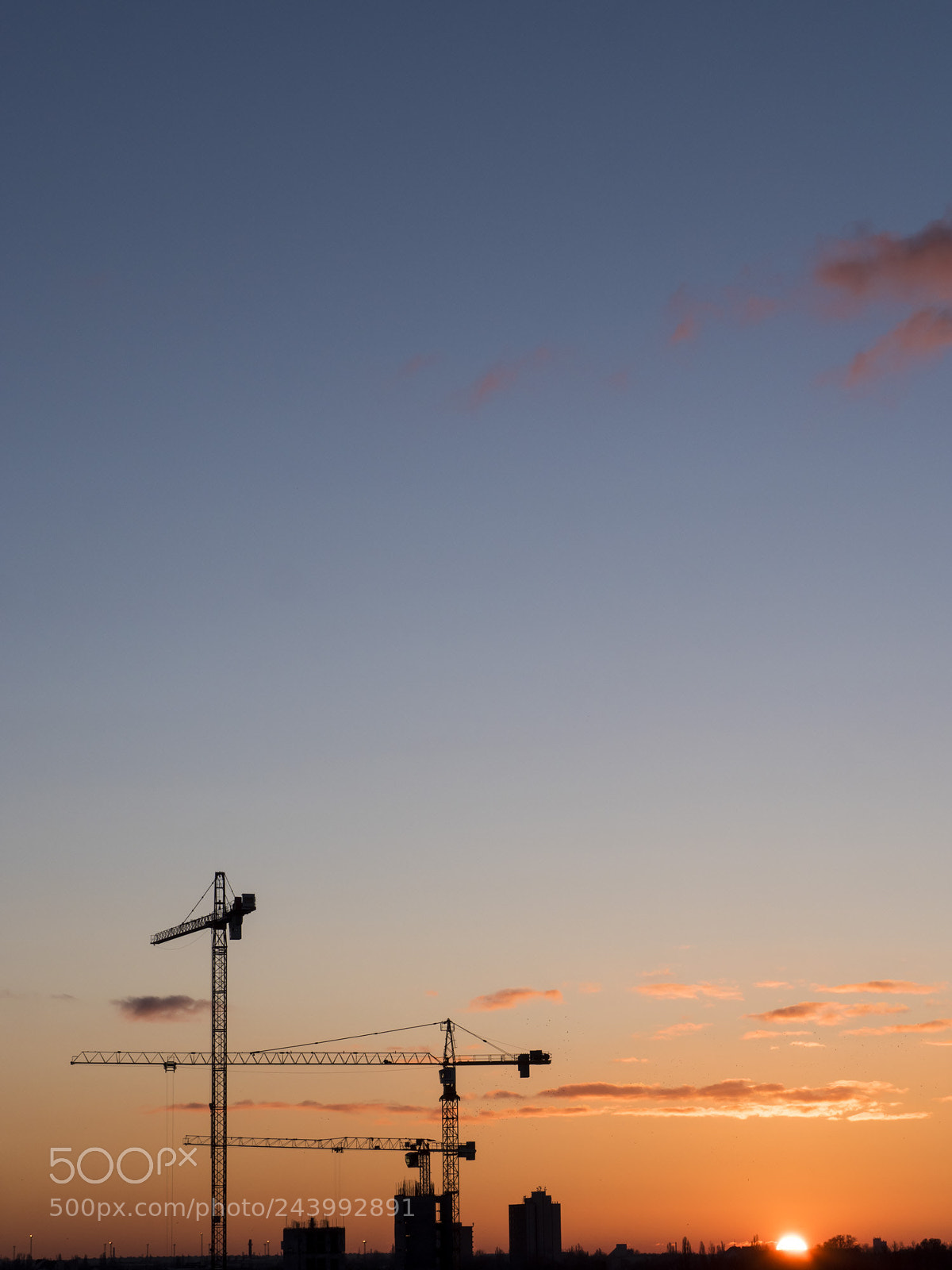 Panasonic Lumix DMC-GH4 sample photo. Sunrise on the construction photography