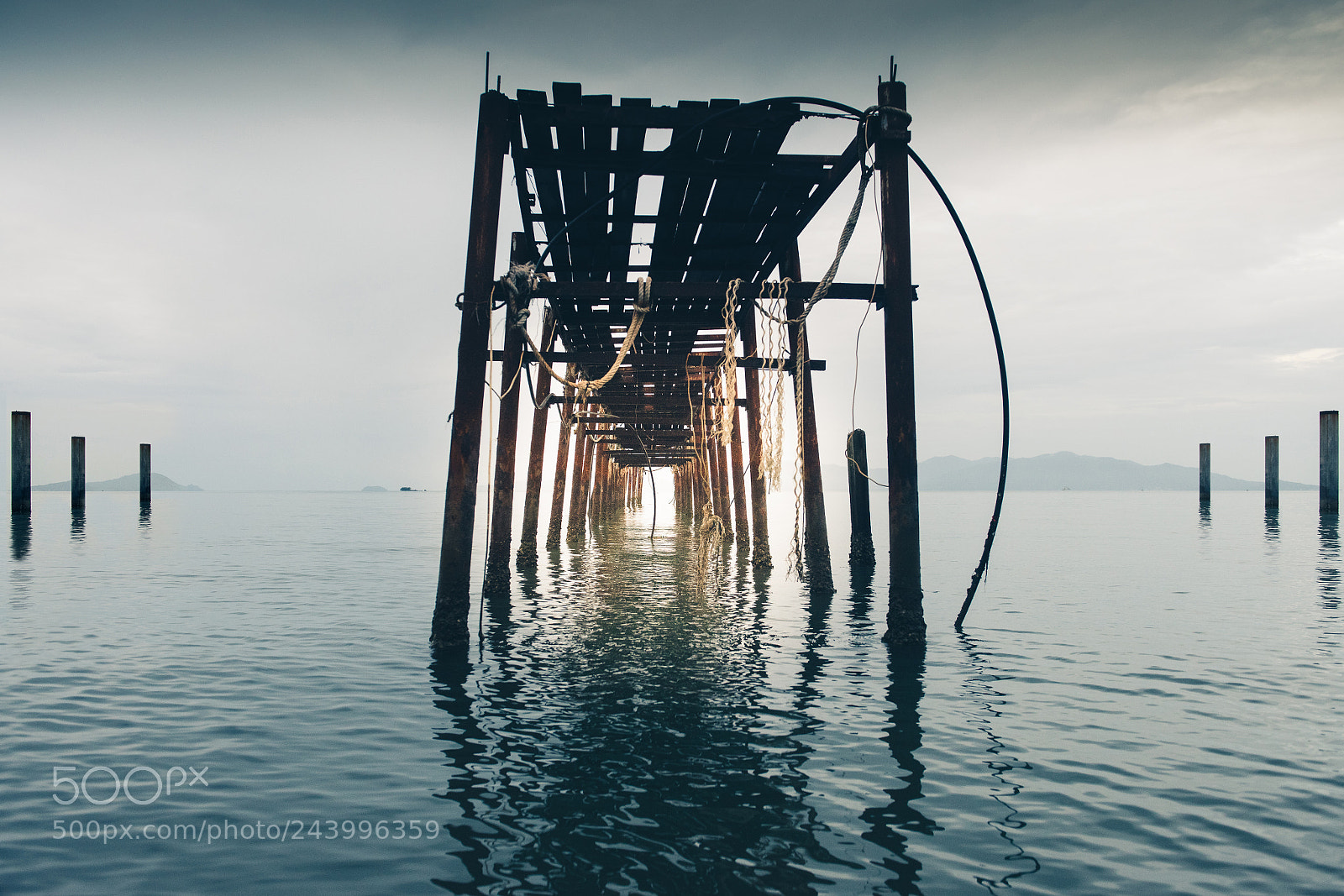 Nikon D810 sample photo. Lone pier photography