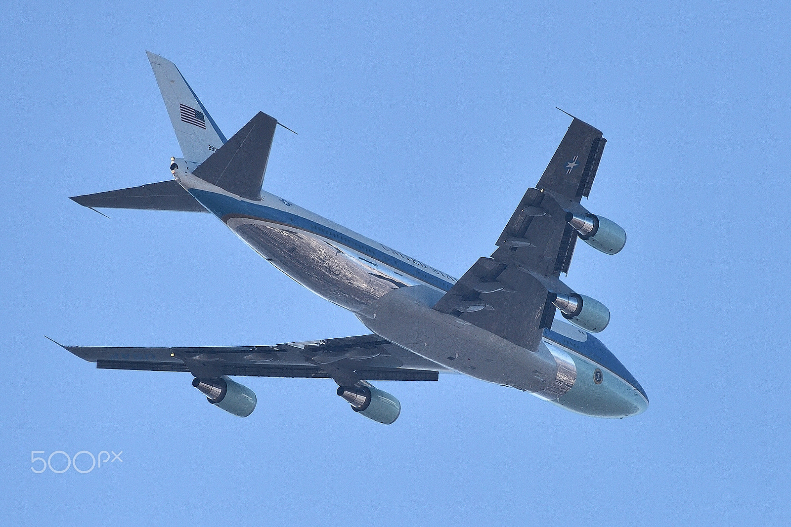 Nikon AF-S Nikkor 200-500mm F5.6E ED VR sample photo. Air force one photography