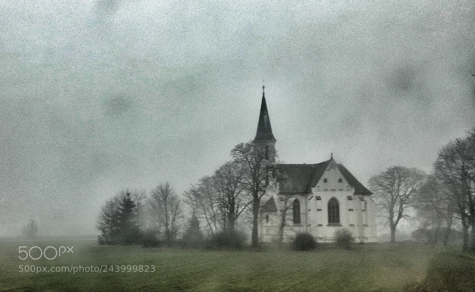 HUAWEI P9 LITE sample photo. Church in the field photography
