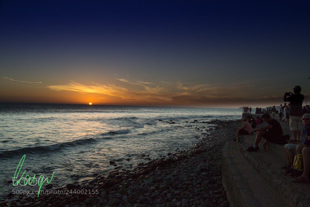 Nikon D3100 sample photo. Sunset in maspalomas, gran photography