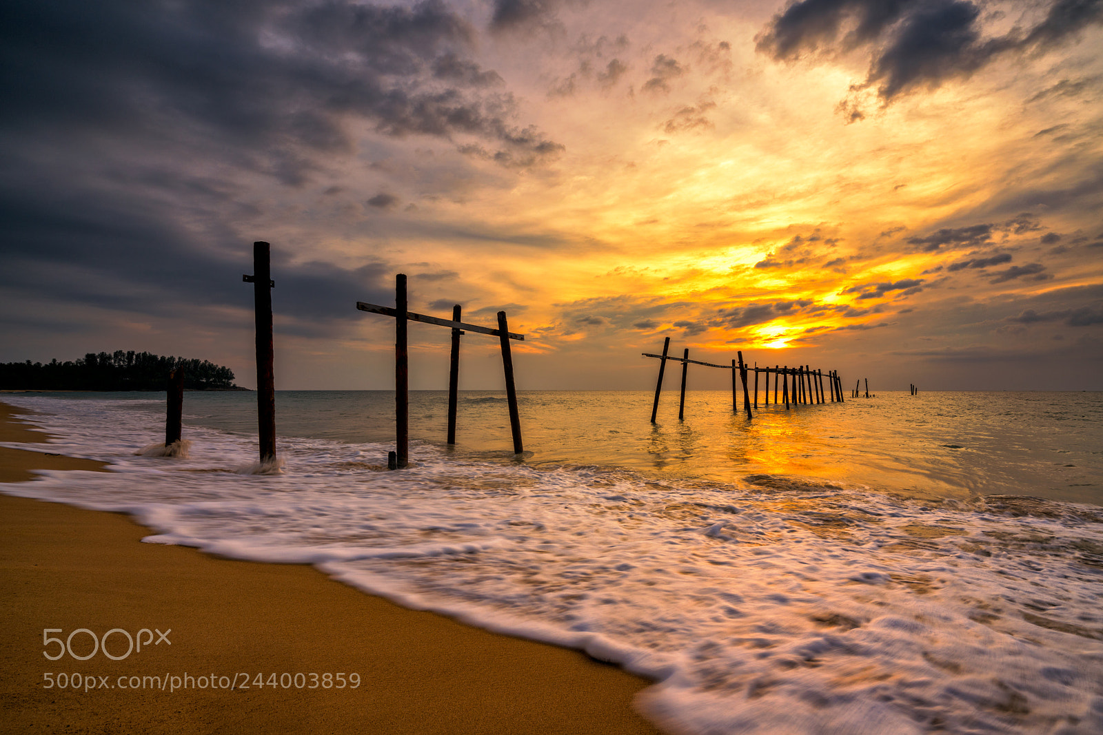 Sony a7R II sample photo. Old broken wooden bridge photography