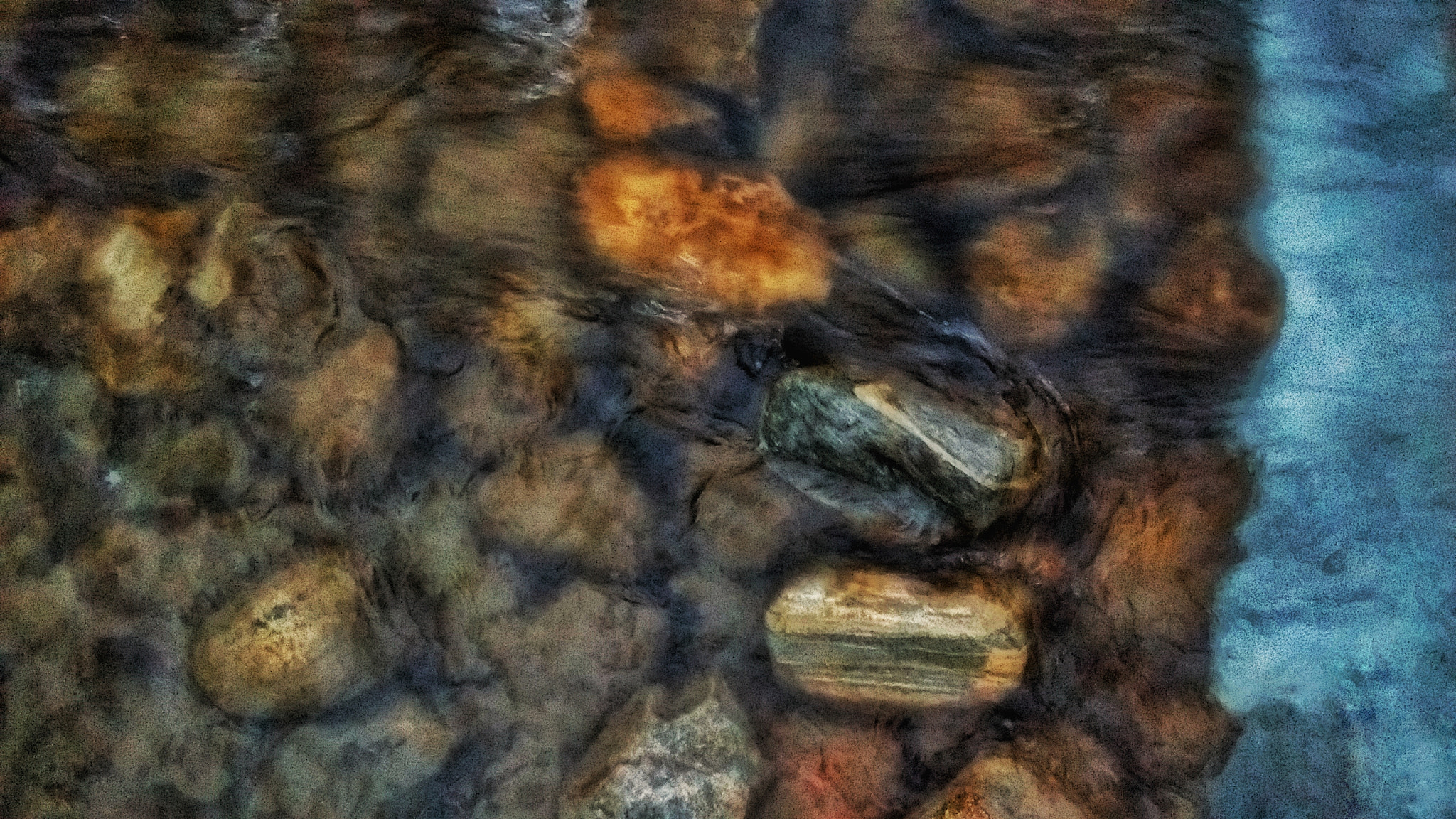 Motorola Moto E with 4G LTE (2nd Gen) sample photo. Rocks under water photography