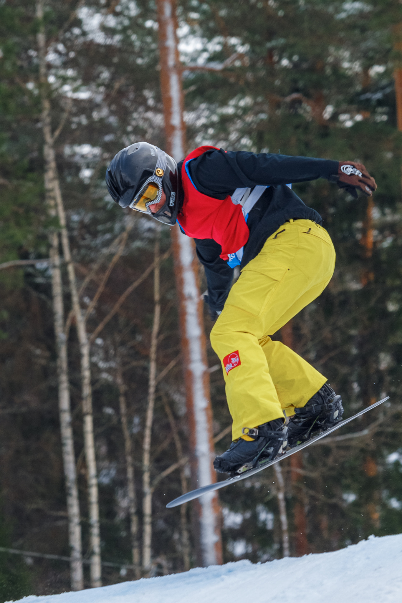 Latvia, city Cesis, Winter, Snowboard championship, snowboarder,