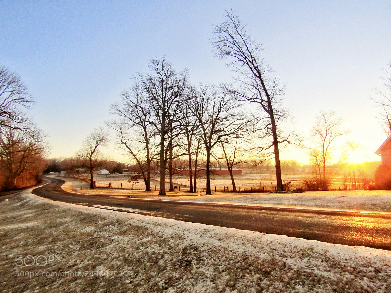 Canon PowerShot SX420 IS sample photo. Snowy road photography