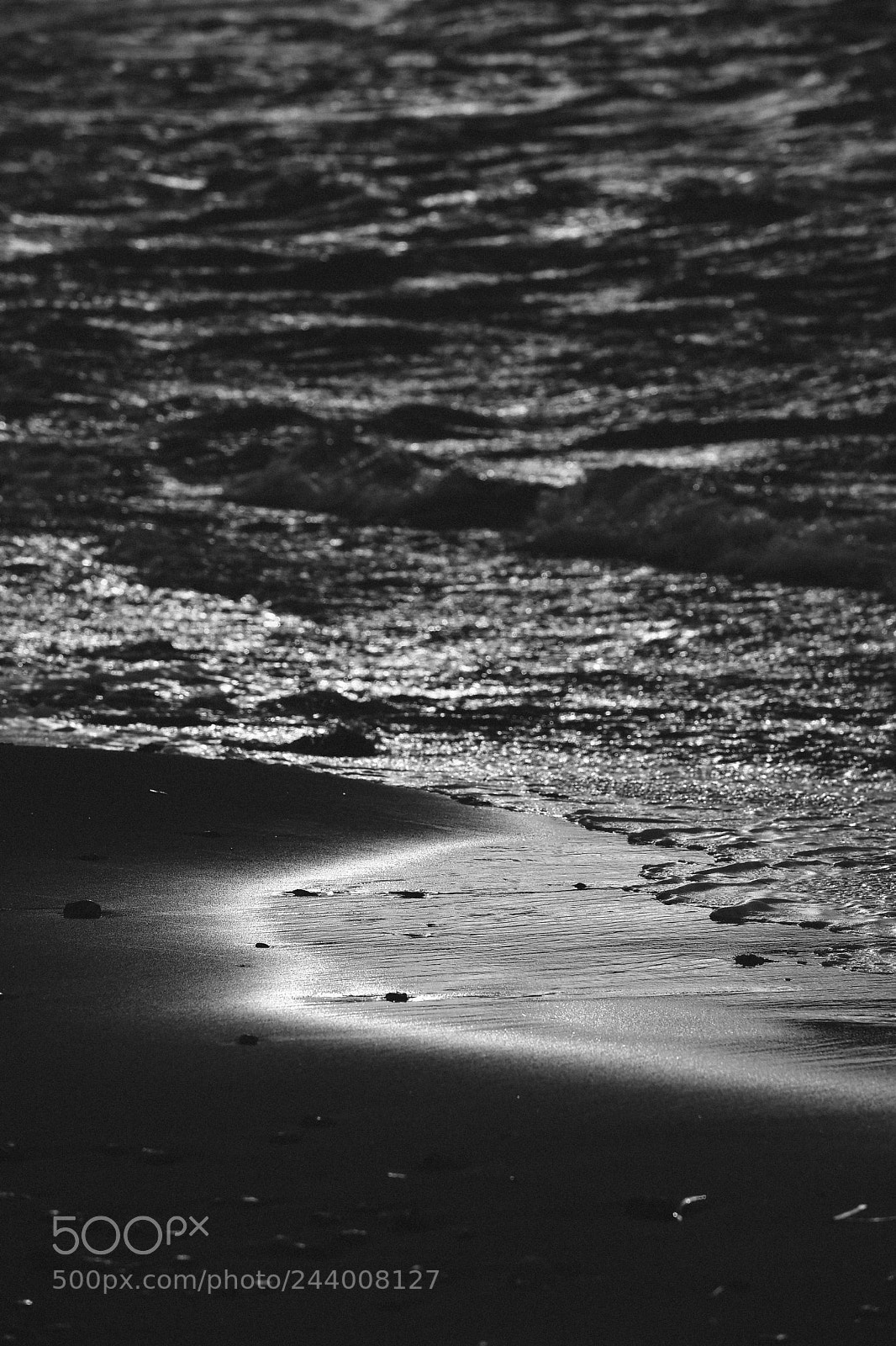 Nikon D5 sample photo. Paros beach sunset blackandwhite photography