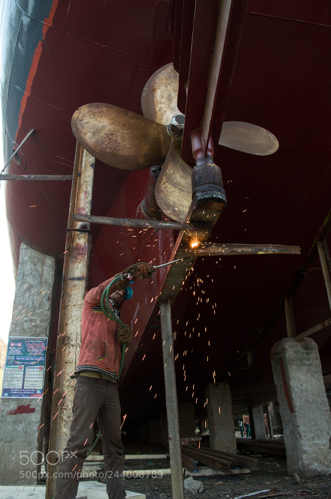 Nikon D3200 sample photo. Welding of the ship photography