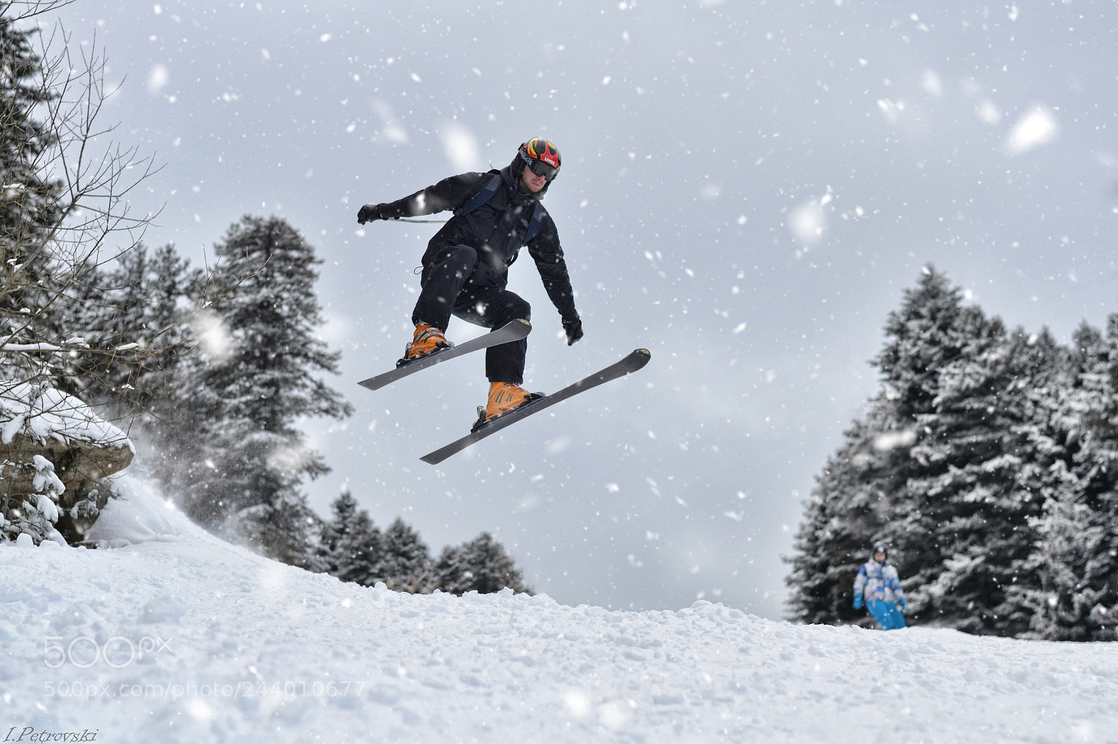 Nikon D3100 sample photo. Ski jump photography