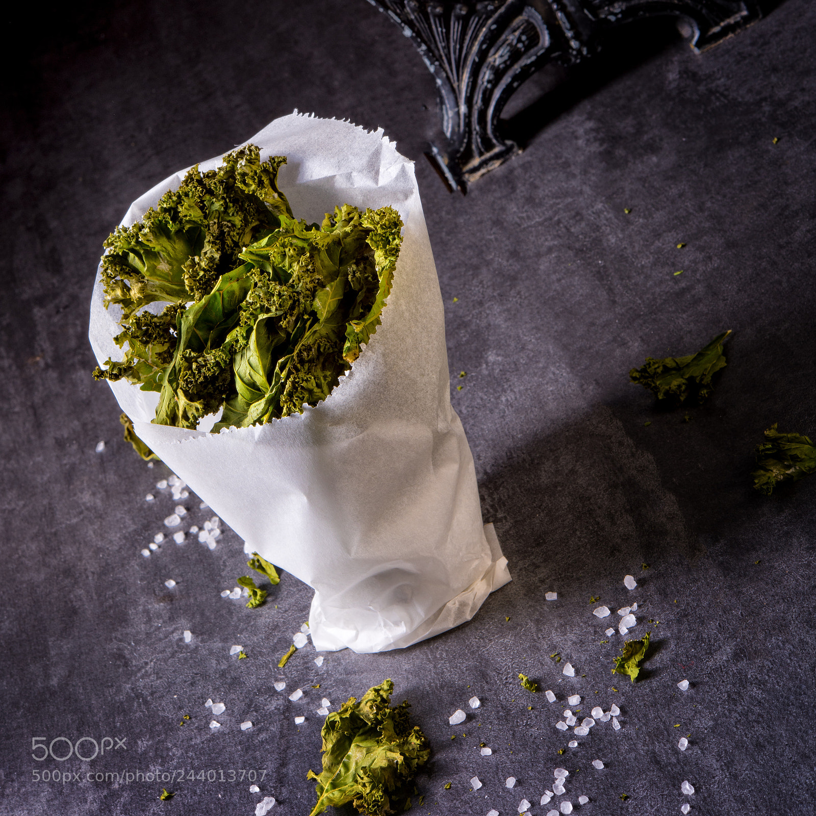 Nikon D810 sample photo. Vegan kale chips with photography