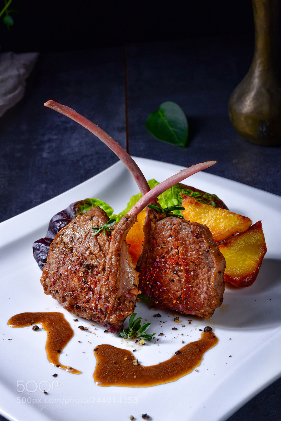 Nikon D810 sample photo. Grilled lamb chops with photography