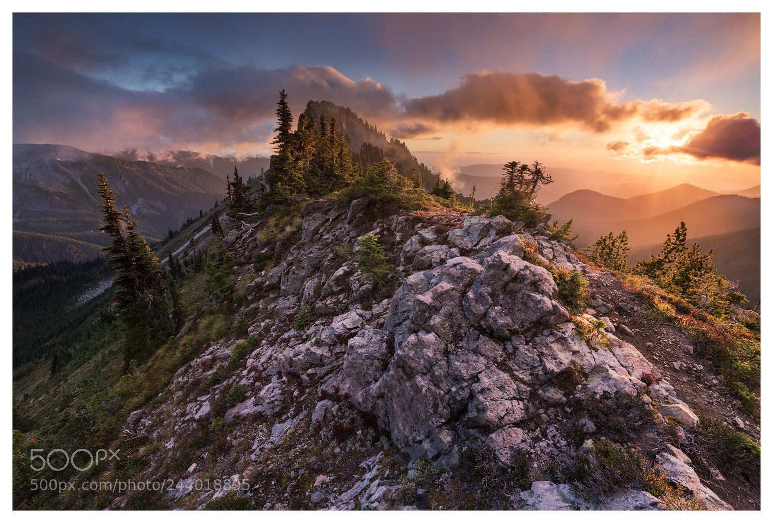 Nikon D810 sample photo. Mountain sunset photography
