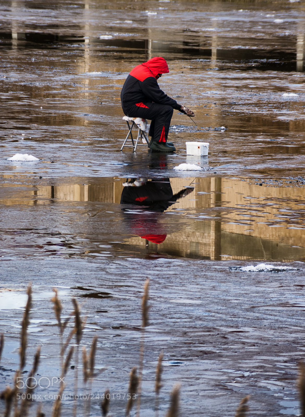 Sony ILCA-77M2 sample photo. Ice fishing photography