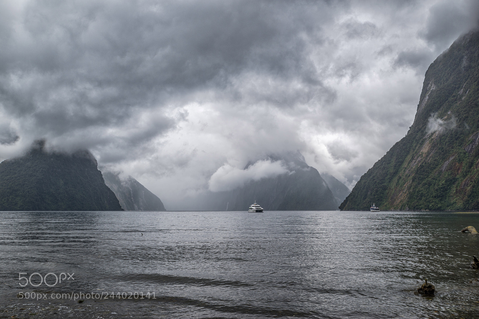 Pentax K-1 sample photo. Misty milford sound photography