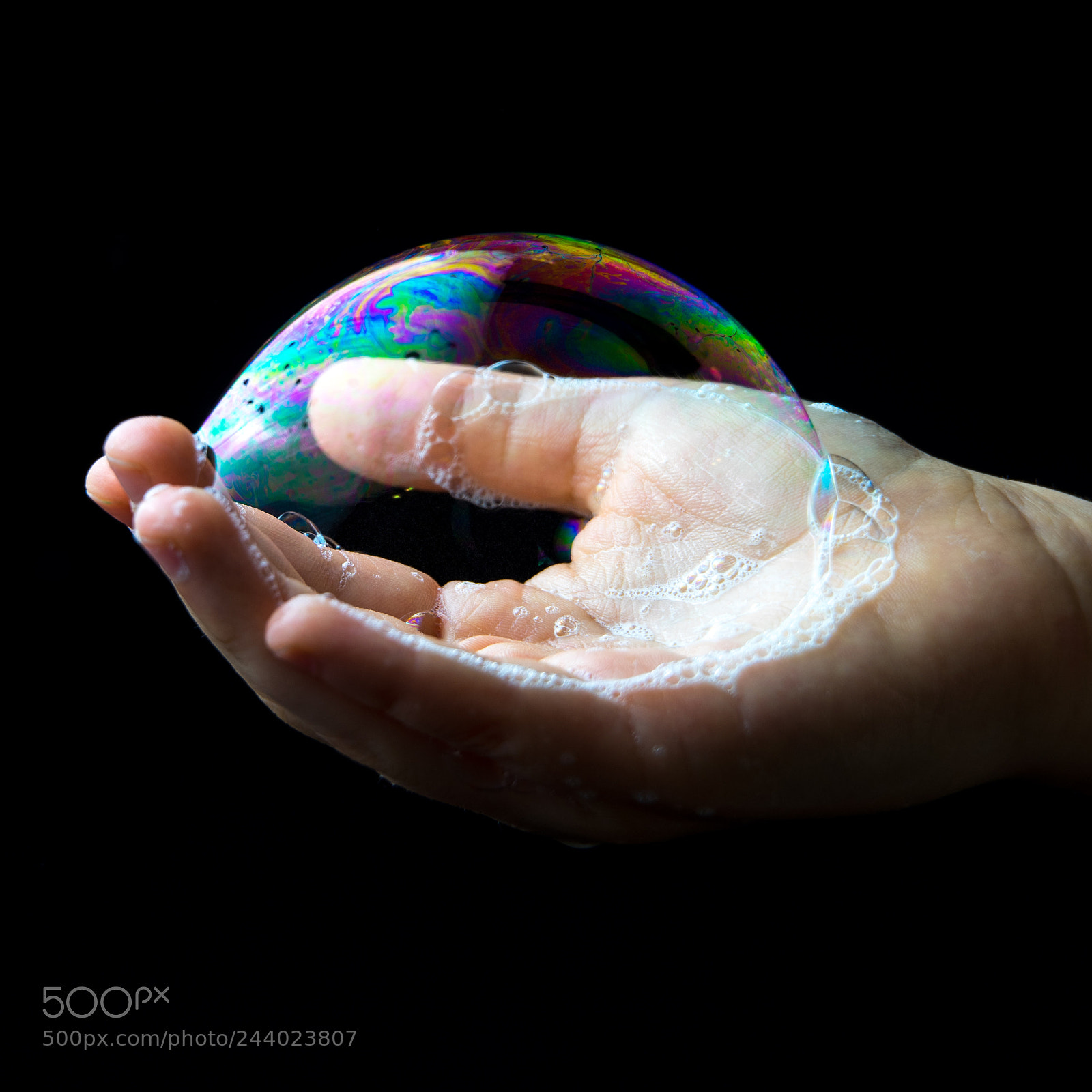 Sony a7 II sample photo. 023/365: bubble on hand photography