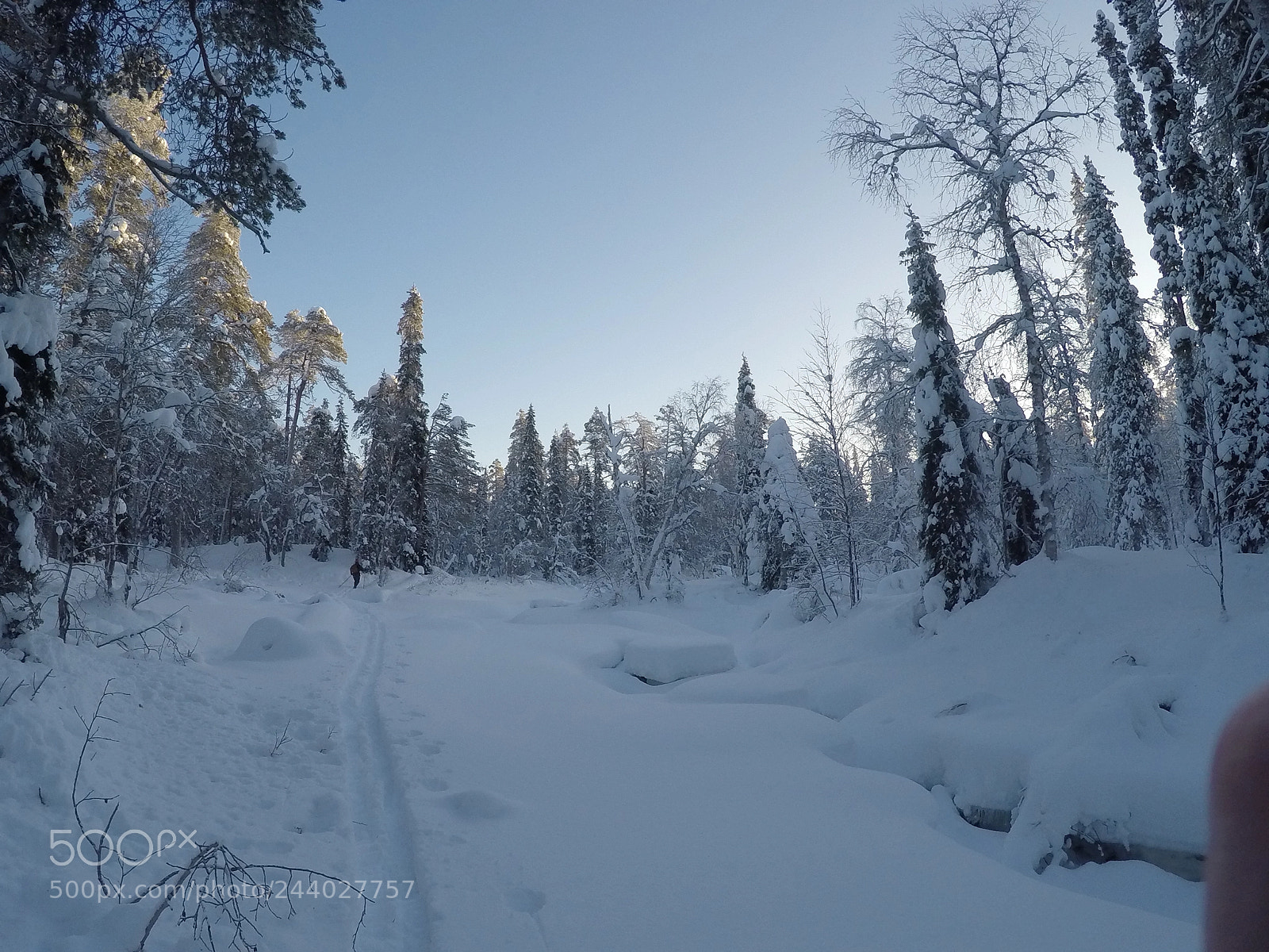 GoPro HERO4 Silver sample photo. Skiing off track (finland) photography