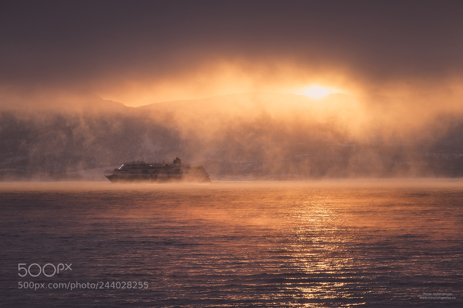 Sony a7 II sample photo. Hurtigruten sails slowly into photography