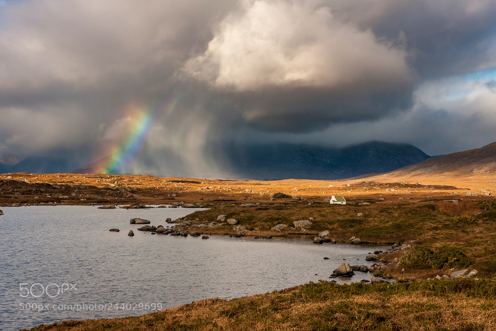 Canon EOS 40D sample photo. Storm and rainbow passing photography