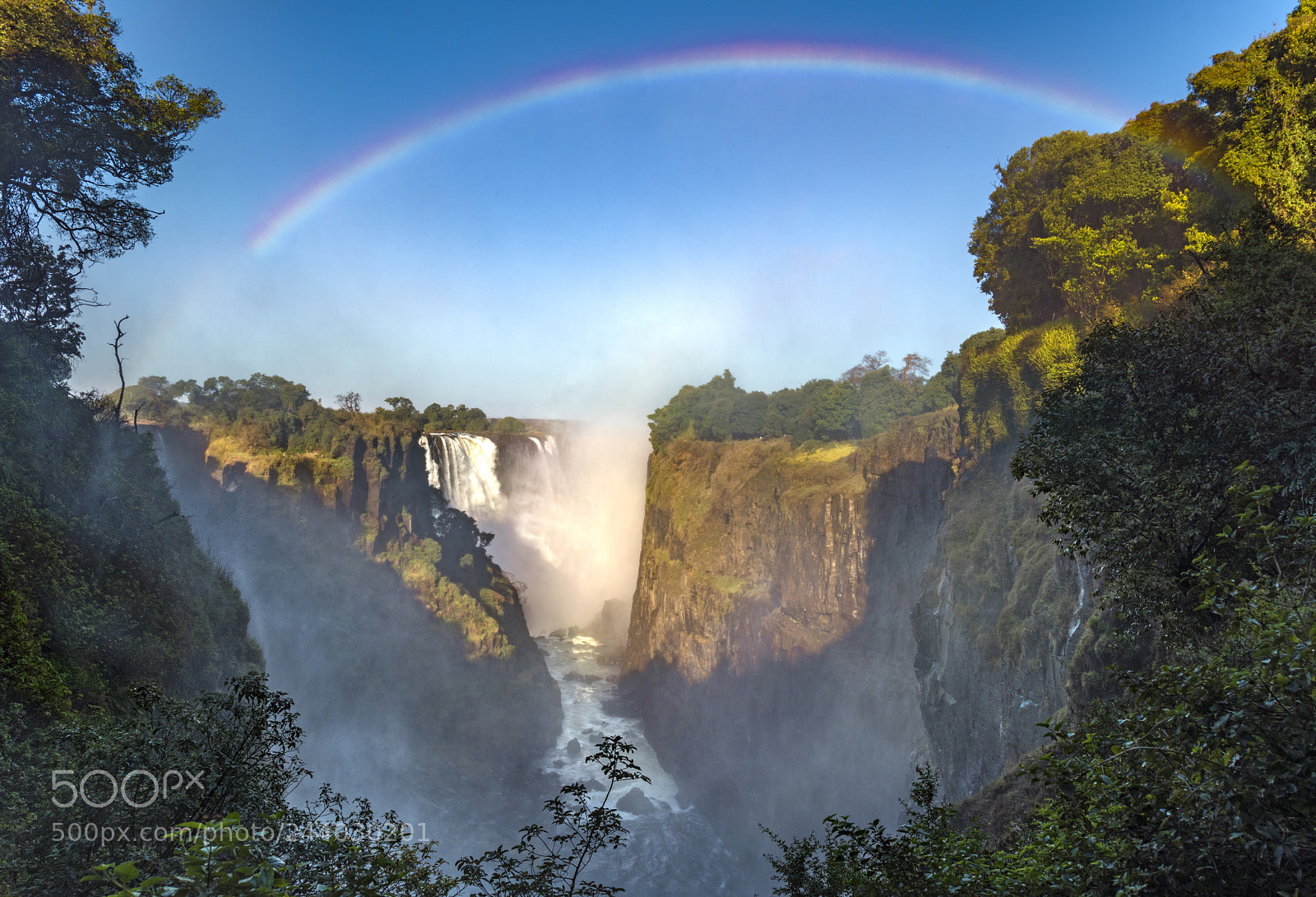 Nikon D810 sample photo. Vic falls rainbow photography