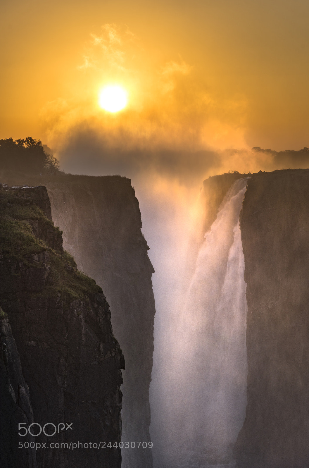 Nikon D810 sample photo. Victoria falls near sunset photography